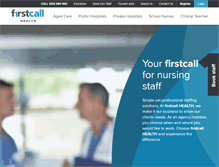 Tablet Screenshot of firstcallhealth.com.au